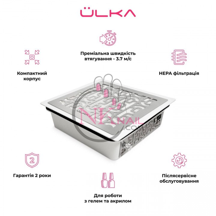 Вытяжка врезная ÜLKA PRIME Белая, гарантия 2 года